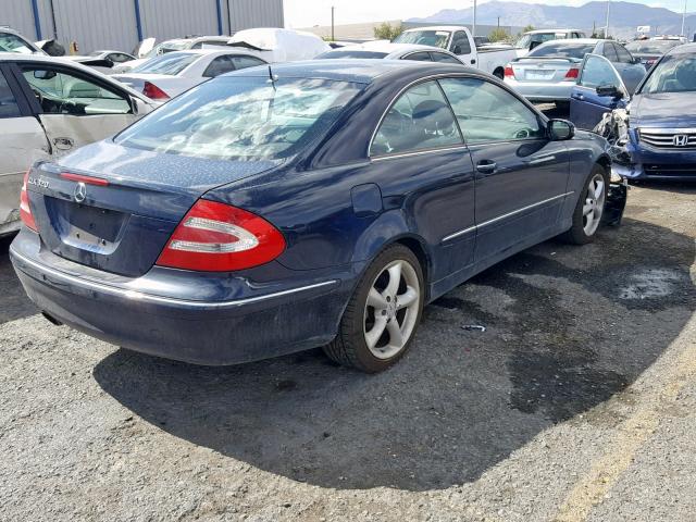 WDBTJ65J74F091753 - 2004 MERCEDES-BENZ CLK 320C BLUE photo 4