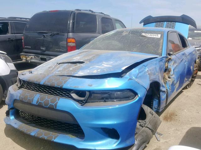 2C3CDXGJ7KH510437 - 2019 DODGE CHARGER SC BLUE photo 2