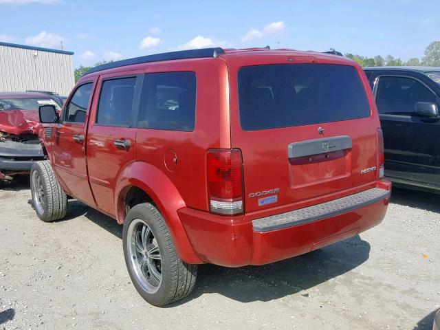 1D8GT28K59W550653 - 2009 DODGE NITRO SE RED photo 3