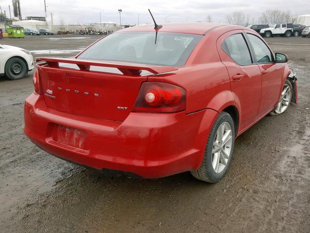 1B3BD1FB8BN557726 - 2011 DODGE AVENGER MA RED photo 4