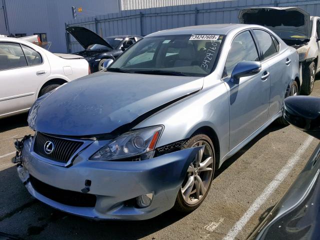 JTHBK262995092425 - 2009 LEXUS IS 250 BLUE photo 2