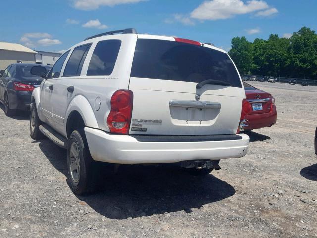 1D4HB48NX4F132306 - 2004 DODGE DURANGO SL WHITE photo 3