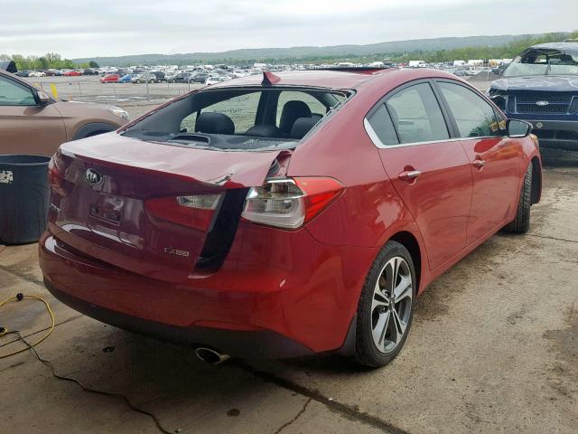 KNAFZ4A84F5344094 - 2015 KIA FORTE EX RED photo 4