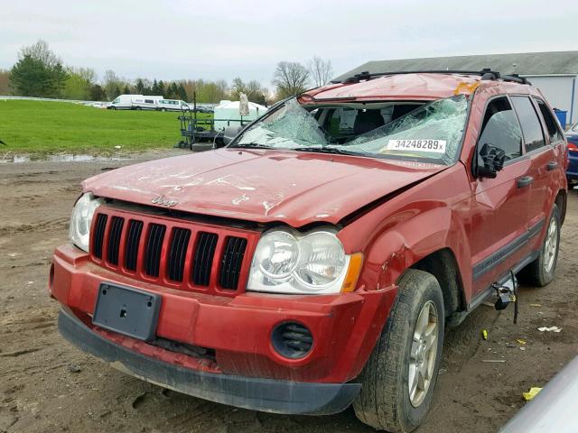 1J4GR48K25C542637 - 2005 JEEP GRAND CHER RED photo 2