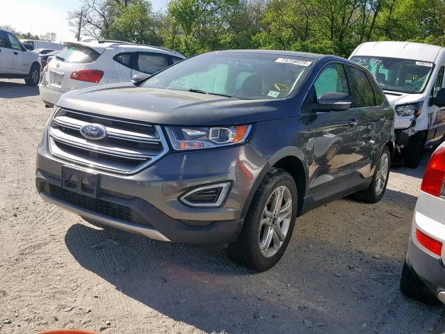 2FMPK4K94HBB28310 - 2017 FORD EDGE TITAN GRAY photo 2