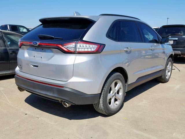 2FMTK3G88FBC41943 - 2015 FORD EDGE SE SILVER photo 4