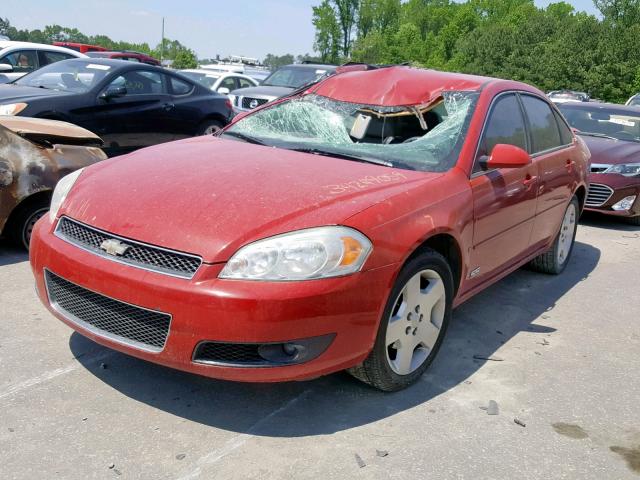 2G1WD58C389137471 - 2008 CHEVROLET IMPALA RED photo 2