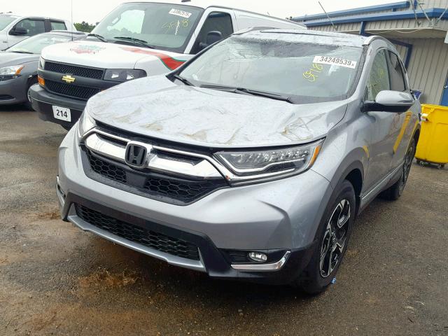 7FARW1H96JE054019 - 2018 HONDA CR-V TOURI GRAY photo 2