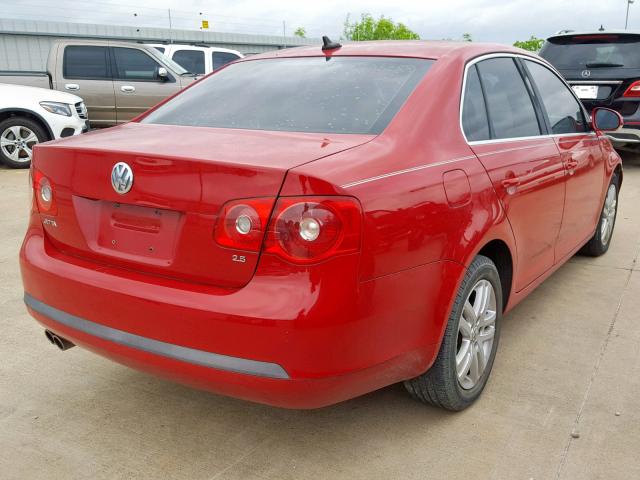 3VWRF71K37M027132 - 2007 VOLKSWAGEN JETTA 2.5 RED photo 4