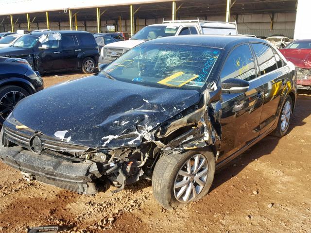 3VWD17AJ1EM336711 - 2014 VOLKSWAGEN JETTA SE BLACK photo 2