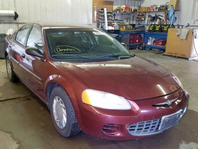 1C3EL46X41N641721 - 2001 CHRYSLER SEBRING LX MAROON photo 1