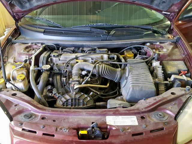 1C3EL46X41N641721 - 2001 CHRYSLER SEBRING LX MAROON photo 7