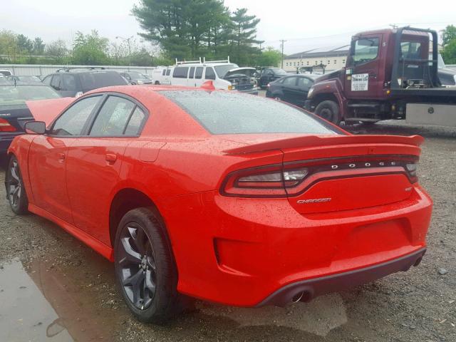 2C3CDXHG2KH598364 - 2019 DODGE CHARGER GT RED photo 3