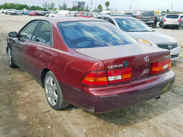 JT8BF28G4X5056507 - 1999 LEXUS ES 300 MAROON photo 3