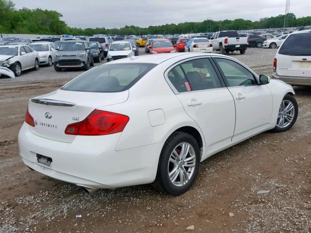 JN1DV6AP0CM810620 - 2012 INFINITI G25 BASE WHITE photo 4