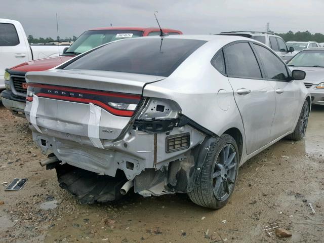 1C3CDFBAXDD335294 - 2013 DODGE DART SXT SILVER photo 4