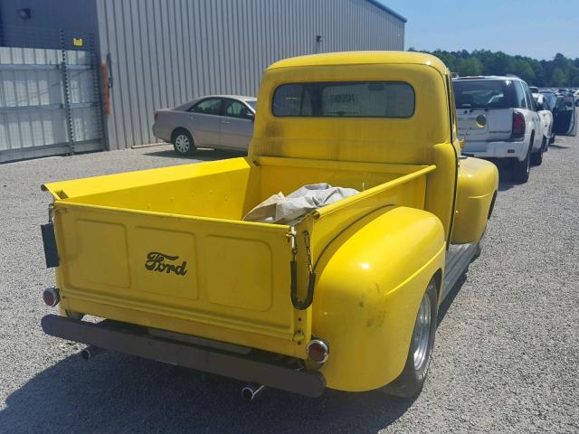 F1R1CH10009 - 1951 FORD PICK UP YELLOW photo 4