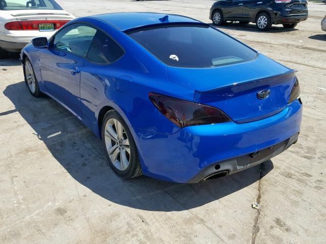 KMHHT6KD2BU059622 - 2011 HYUNDAI GENESIS CO BLUE photo 3