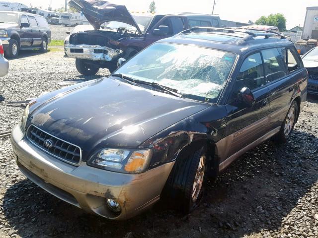 4S3BH686737619834 - 2003 SUBARU LEGACY OUT BLACK photo 2