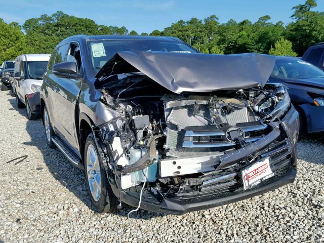 5TDYZRFH7KS319129 - 2019 TOYOTA HIGHLANDER GRAY photo 1