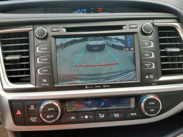 5TDYZRFH7KS319129 - 2019 TOYOTA HIGHLANDER GRAY photo 9