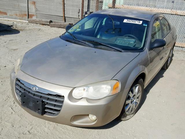 1C3EL56R44N111017 - 2004 CHRYSLER SEBRING LX GOLD photo 2