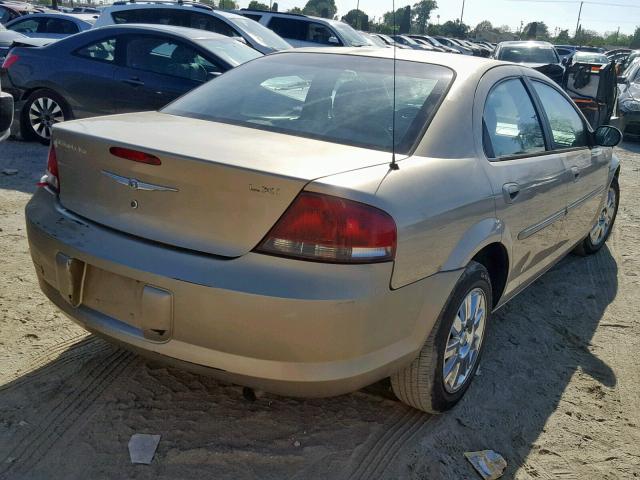 1C3EL56R44N111017 - 2004 CHRYSLER SEBRING LX GOLD photo 4