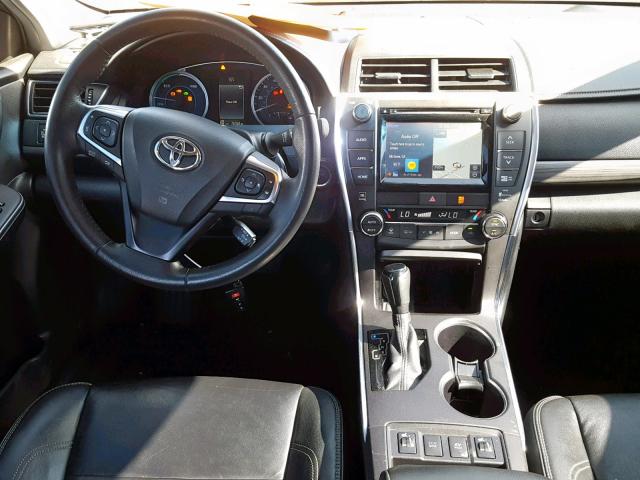 4T1BD1FK1FU142995 - 2015 TOYOTA CAMRY HYBR BLACK photo 9