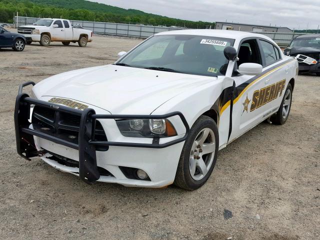 2C3CDXAT4DH721088 - 2013 DODGE CHARGER PO WHITE photo 2