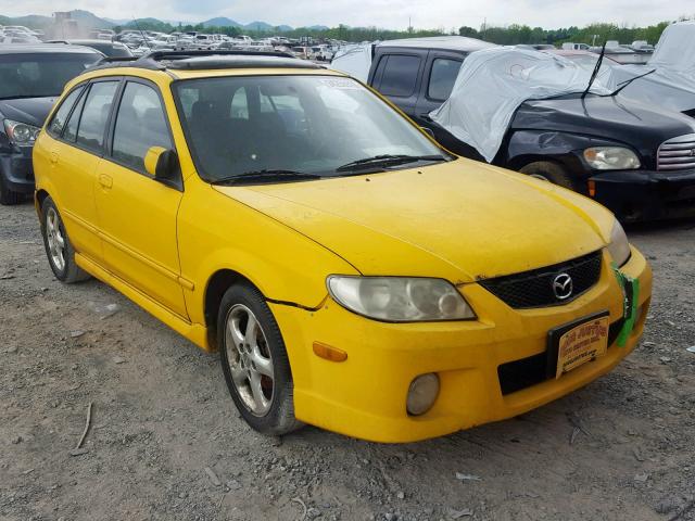 JM1BJ246521554230 - 2002 MAZDA PROTEGE PR YELLOW photo 1