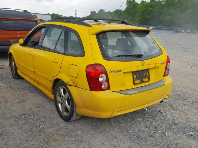 JM1BJ246521554230 - 2002 MAZDA PROTEGE PR YELLOW photo 3