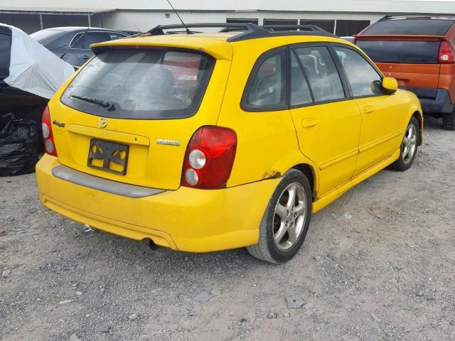 JM1BJ246521554230 - 2002 MAZDA PROTEGE PR YELLOW photo 4