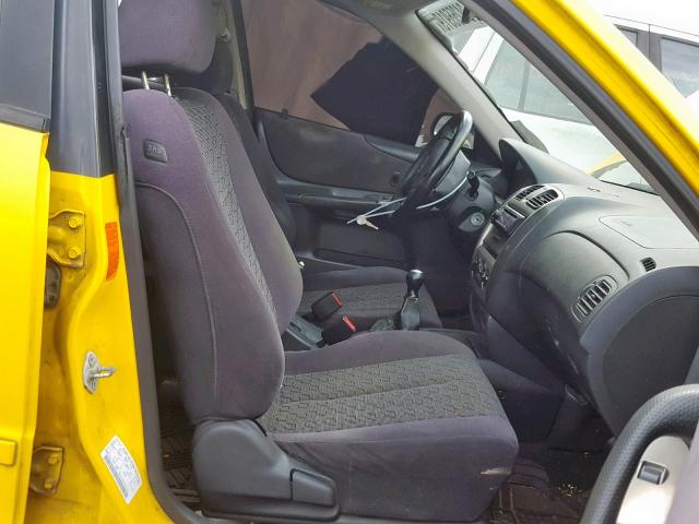 JM1BJ246521554230 - 2002 MAZDA PROTEGE PR YELLOW photo 5