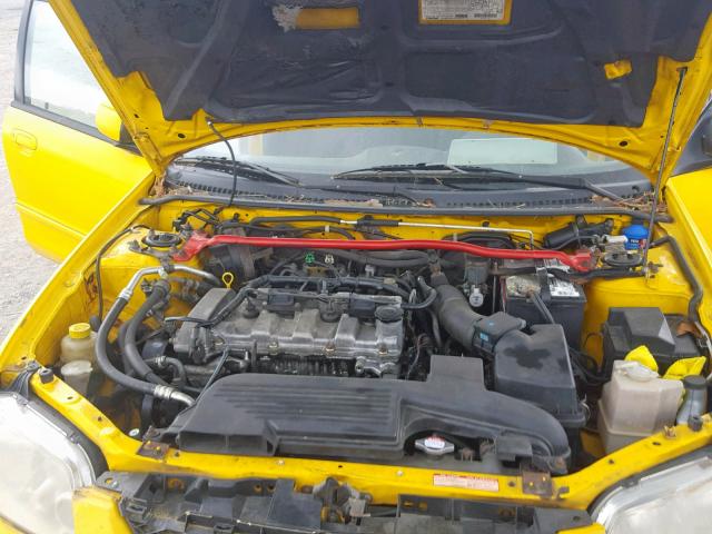 JM1BJ246521554230 - 2002 MAZDA PROTEGE PR YELLOW photo 7