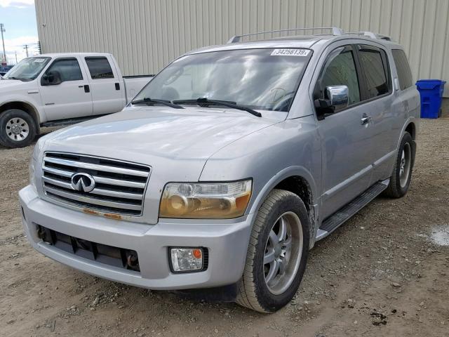 5N3AA08CX5N809230 - 2005 INFINITI QX56 SILVER photo 2