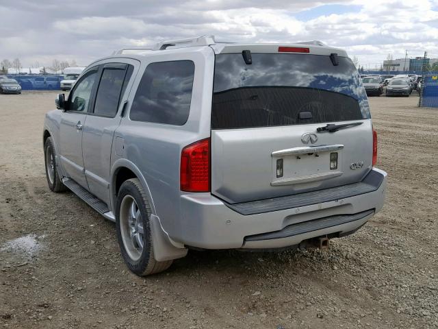 5N3AA08CX5N809230 - 2005 INFINITI QX56 SILVER photo 3