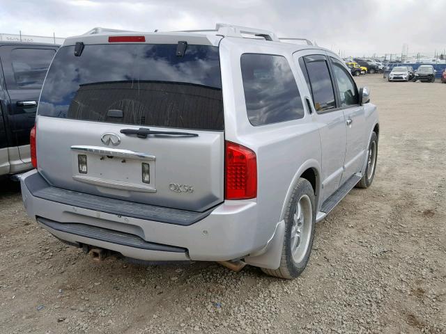 5N3AA08CX5N809230 - 2005 INFINITI QX56 SILVER photo 4