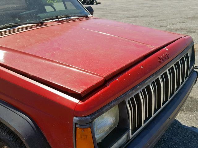 1J7FT26E2KL472800 - 1989 JEEP COMANCHE RED photo 10