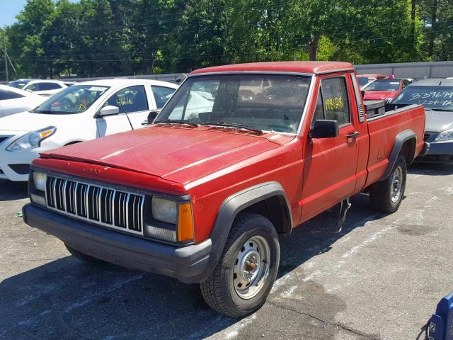 1J7FT26E2KL472800 - 1989 JEEP COMANCHE RED photo 2