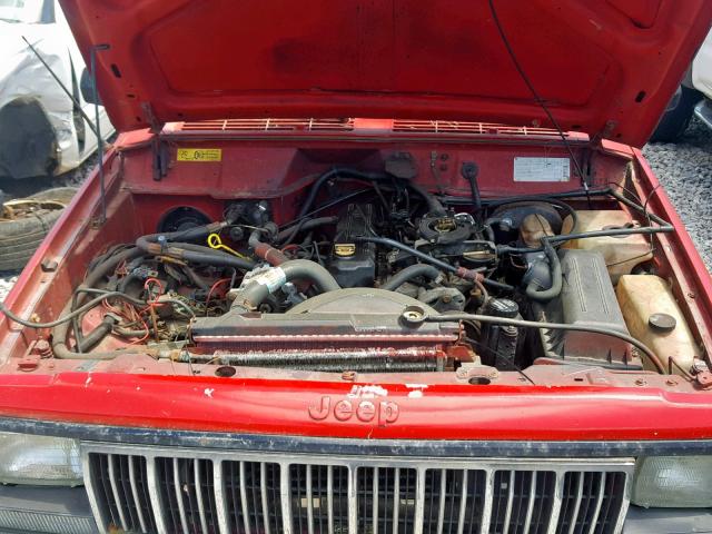 1J7FT26E2KL472800 - 1989 JEEP COMANCHE RED photo 7