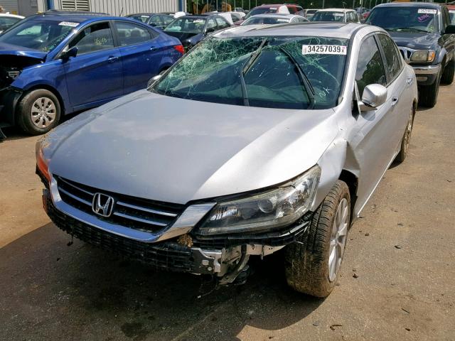 1HGCR2F82EA195498 - 2014 HONDA ACCORD EXL SILVER photo 2