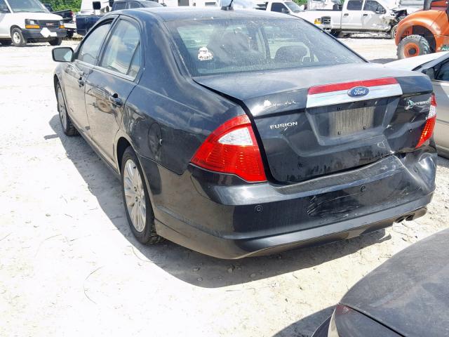 3FADP0L37AR179115 - 2010 FORD FUSION HYB BLACK photo 3