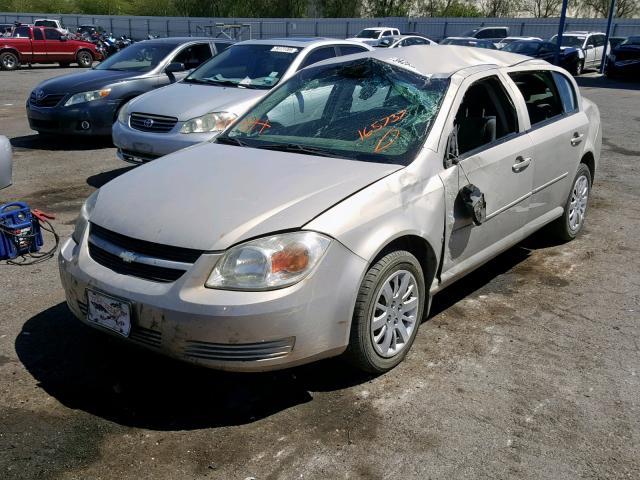 1G1AT58H097119800 - 2009 CHEVROLET COBALT LT BEIGE photo 2