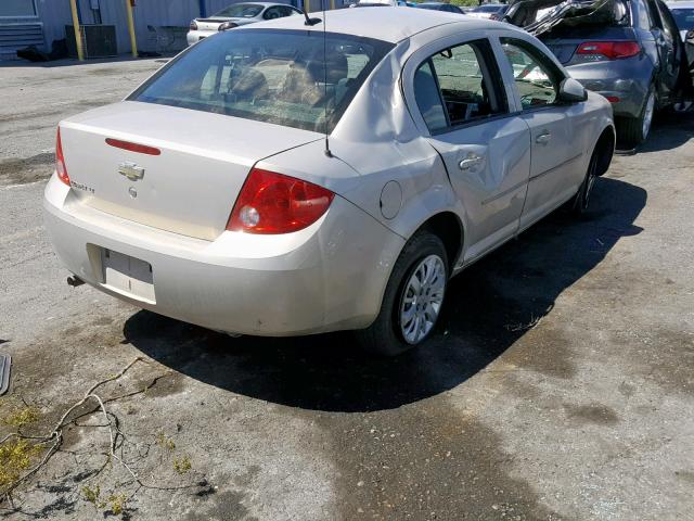 1G1AT58H097119800 - 2009 CHEVROLET COBALT LT BEIGE photo 4