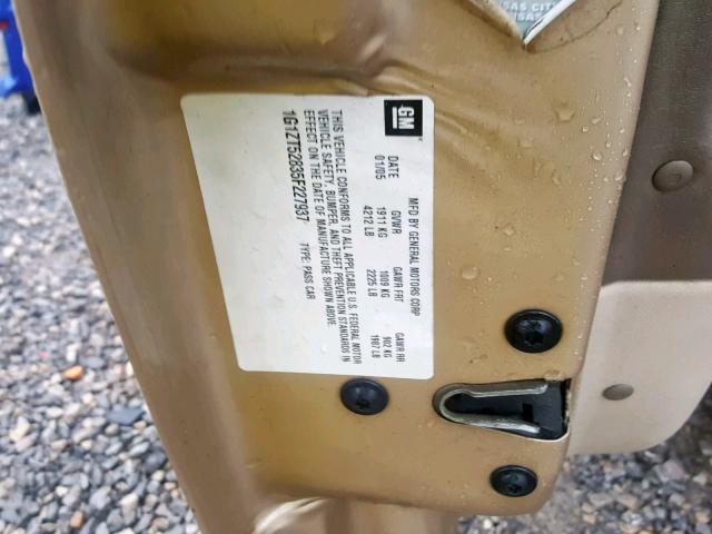 1G1ZT52835F227937 - 2005 CHEVROLET MALIBU LS BEIGE photo 10