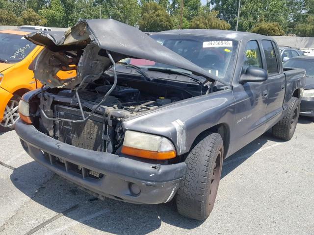 1B7HL38N42S531737 - 2002 DODGE DAKOTA QUA CHARCOAL photo 1