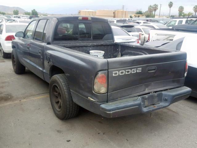 1B7HL38N42S531737 - 2002 DODGE DAKOTA QUA CHARCOAL photo 3