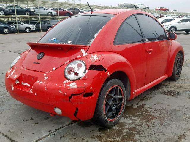 3VWCC21C61M401993 - 2001 VOLKSWAGEN NEW BEETLE წითელი ფოტო 4