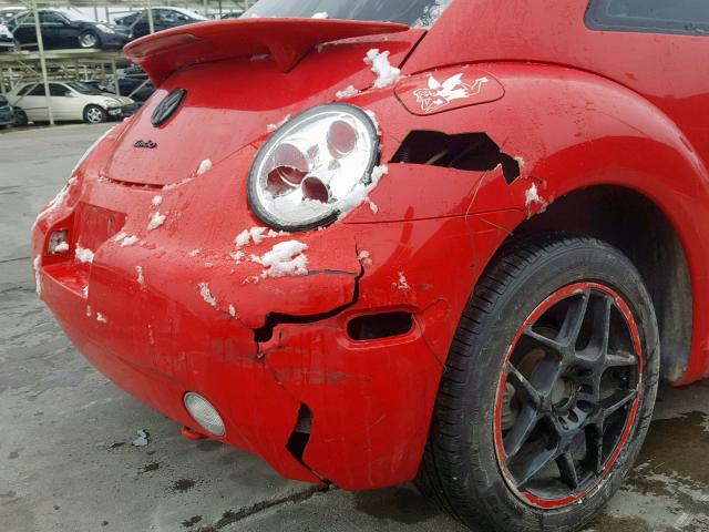 3VWCC21C61M401993 - 2001 VOLKSWAGEN NEW BEETLE წითელი ფოტო 9