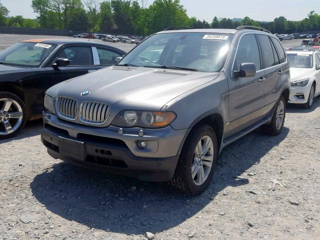 5UXFB53536LV28176 - 2006 BMW X5 4.4I GRAY photo 2